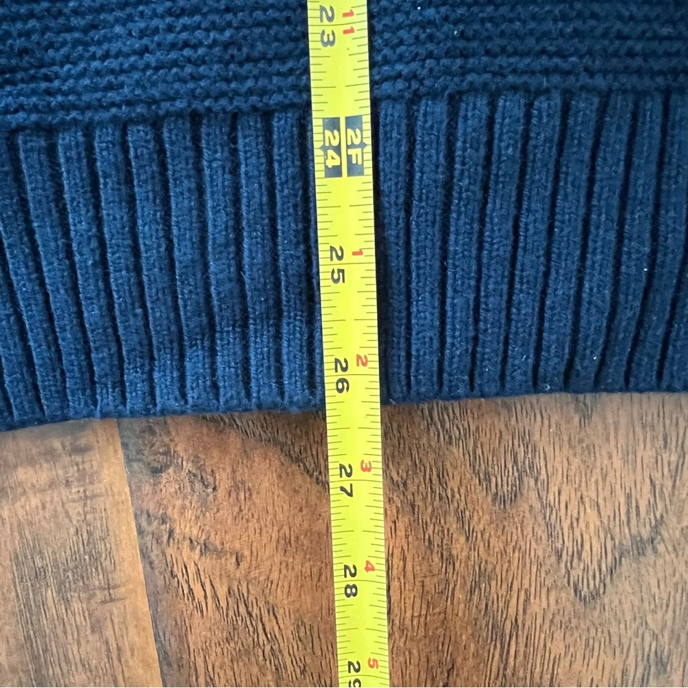 Banana Republic Shawl Collar Cardigan large Wool Cotton heavy - Picture 5 of 9
